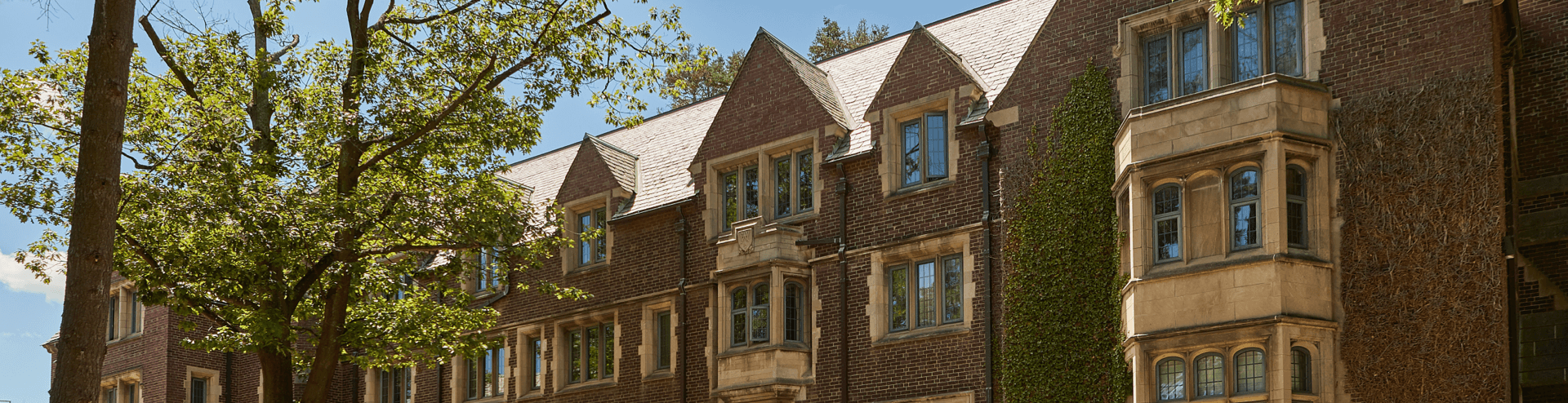 Gothic-style campus buildings